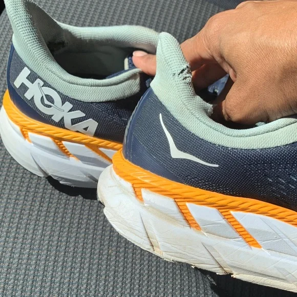Hoka Clifton 7 Navy Blue Running Training Shoes Sz 9 Athleisure Comfortable - Picture 3 of 11